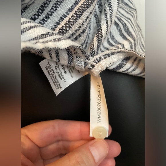 2 for $6 Linen Blend Tie front Top - Picture 5 of 10